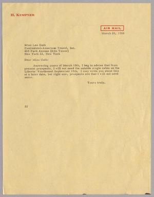 [Letter from Daniel W. Kempner to Lee Guth, March 20, 1956]