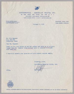 [Letter from Lee Guth to D. W. Kempner, February 8, 1956]