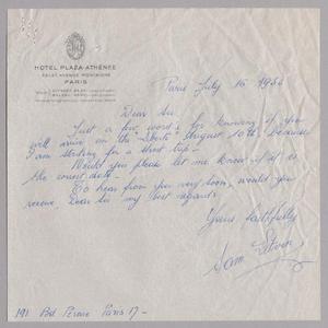 [Letter from Sam Litvin to Daniel W. Kempner, July 16, 1956]