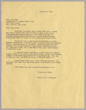 [Letter from Jeane Kempner to Lee Guth, March 29, 1957]