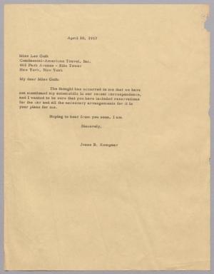 [Letter from Jeane B. Kempner to Lee Guth, April 10, 1957, Copy #2]