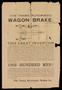 Pamphlet: [Advertisement: The Texas Automatic Wagon Brake]