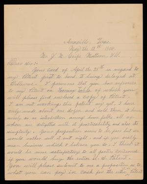 Primary view of object titled '[Letter from John Click to J. M. Cripe - May 12, 1904]'.