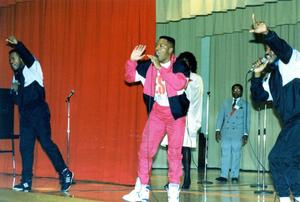 The Righteous Rappers performed during "Man in the Mirror", a project of Lee College Black Educational Access Committee