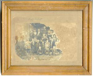 Primary view of object titled '[Damaged Schoolhouse Photograph]'.