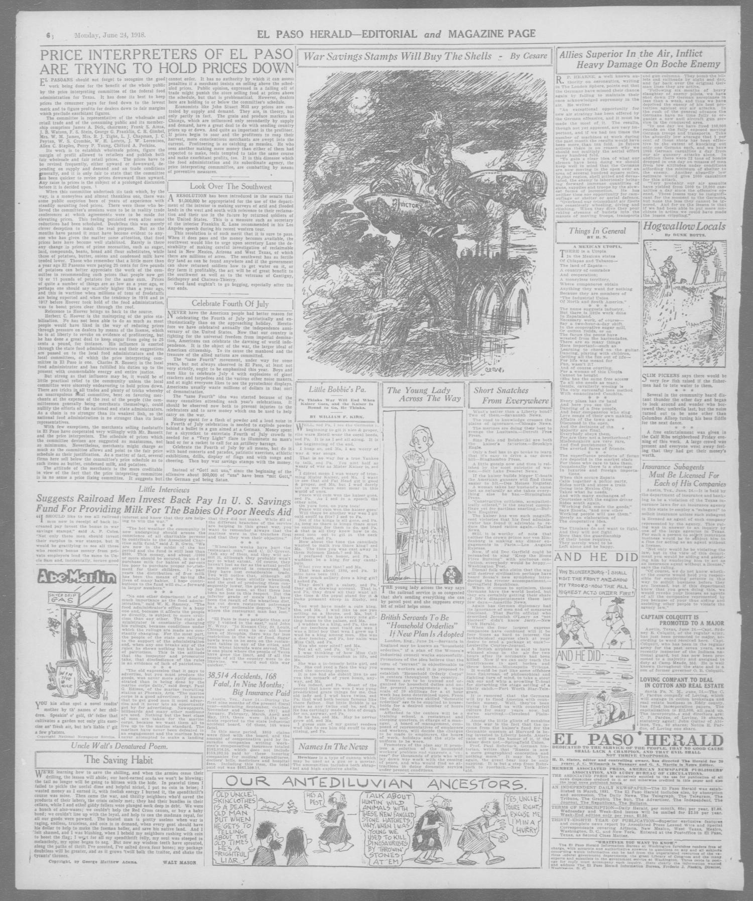 El Paso Herald El Paso Tex Ed 1 Monday June 24 1918