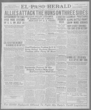 Primary view of object titled 'El Paso Herald (El Paso, Tex.), Ed. 1, Tuesday, July 23, 1918'.