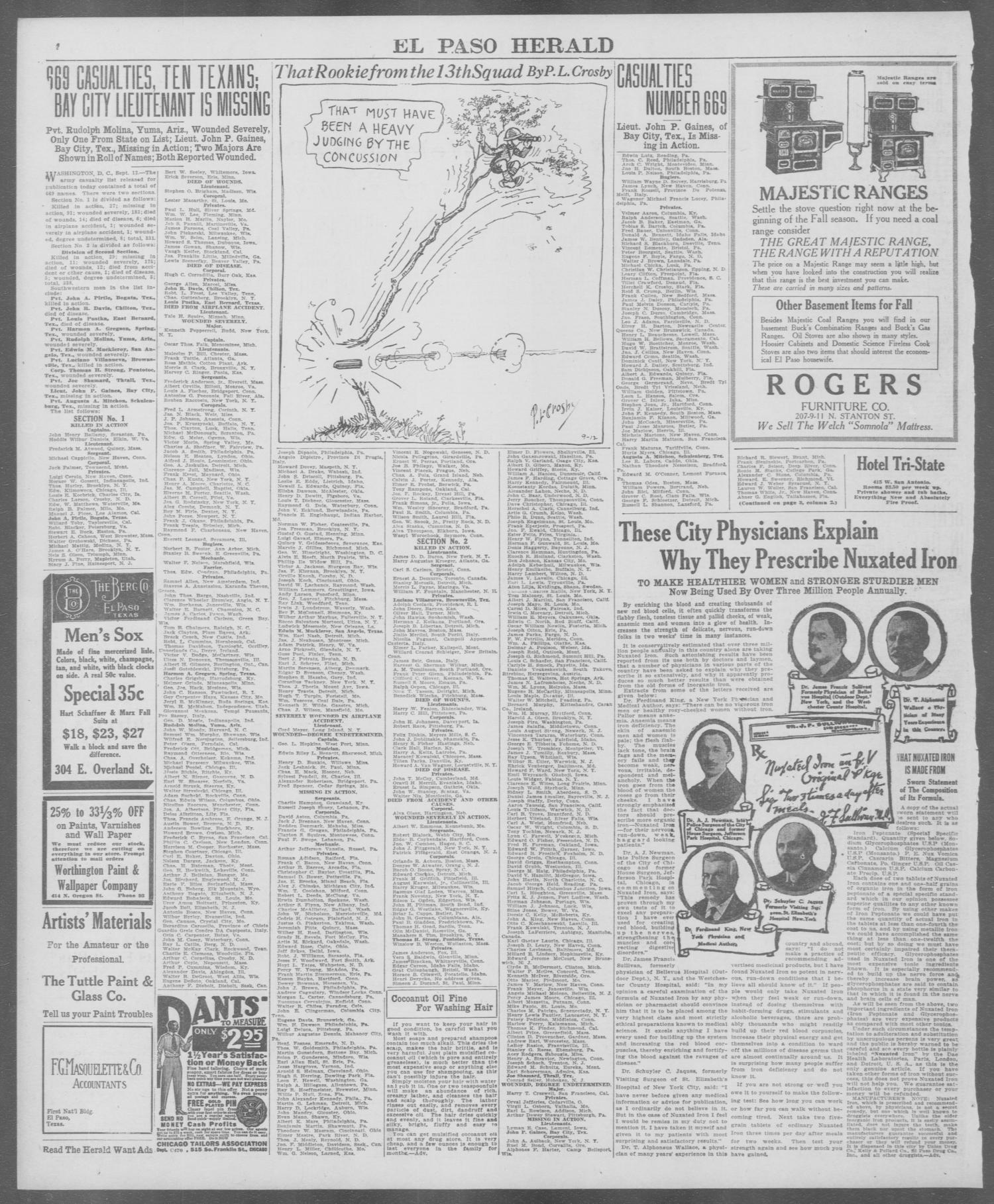El Paso Herald (El Paso, Tex.), Ed. 1, Thursday, September 12, 1918
                                                
                                                    [Sequence #]: 2 of 10
                                                