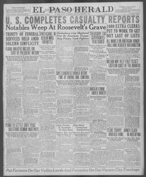 Primary view of object titled 'El Paso Herald (El Paso, Tex.), Ed. 1, Wednesday, January 8, 1919'.