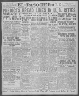 El Paso Herald (El Paso, Tex.), Ed. 1, Thursday, January 16, 1919