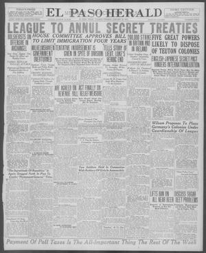 El Paso Herald (El Paso, Tex.), Ed. 1, Tuesday, January 28, 1919