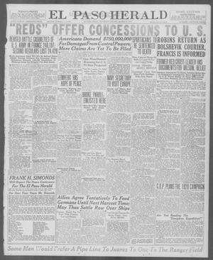 Primary view of object titled 'El Paso Herald (El Paso, Tex.), Ed. 1, Saturday, March 8, 1919'.