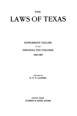 Primary view of object titled 'The Laws of Texas, 1919 [Volume 19]'.