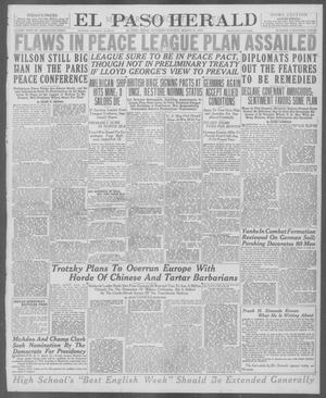Primary view of object titled 'El Paso Herald (El Paso, Tex.), Ed. 1, Saturday, March 15, 1919'.