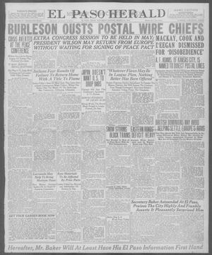El Paso Herald (El Paso, Tex.), Ed. 1, Saturday, March 22, 1919