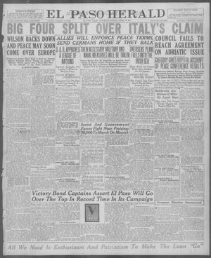 El Paso Herald (El Paso, Tex.), Ed. 1, Saturday, April 19, 1919