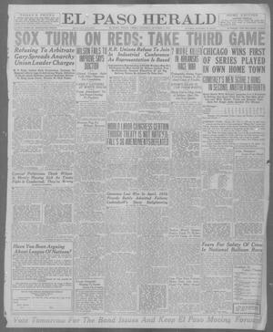 El Paso Herald (El Paso, Tex.), Ed. 1, Friday, October 3, 1919