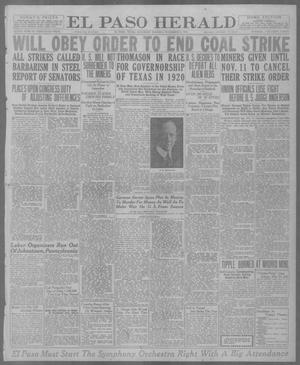 El Paso Herald (El Paso, Tex.), Ed. 1, Saturday, November 8, 1919