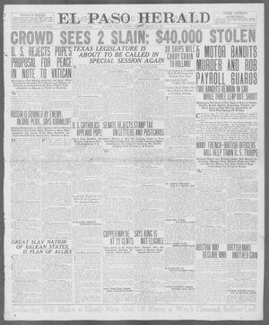 Primary view of object titled 'El Paso Herald (El Paso, Tex.), Ed. 1, Tuesday, August 28, 1917'.