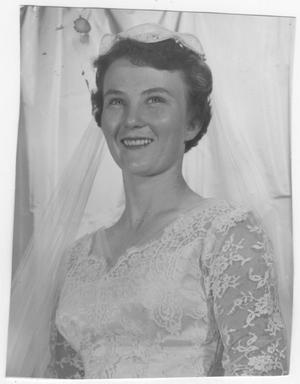 Judy Bell in wedding dress