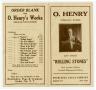 Primary view of Order form for Rolling Stones, the last of twelve 12 volumes of O. Henry Complete Works
