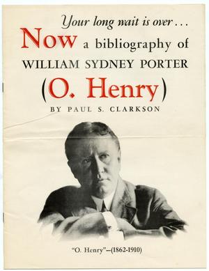 Primary view of object titled 'Advertisement for O. Henry Bibliography'.