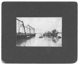 Primary view of object titled '[T&P Bridge and Flood Waters]'.