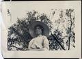 Photograph: [Woman wearing wide-brimmed hat]