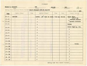[Selective Service System Itinerary for T. N. Carswell - June, 1944]