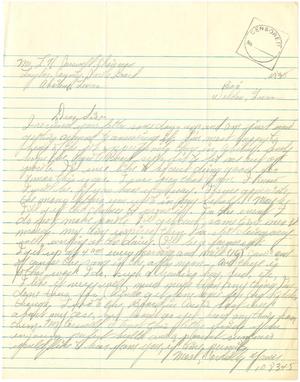 [Letter from Parolee/Inmate to T. N. Carswell]