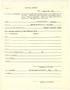 Primary view of [Arrival Notice for parolee, Prison Number 138,390 - March 22, 1957]