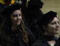 Primary view of [Two Students at Masters Commencement Ceremony]