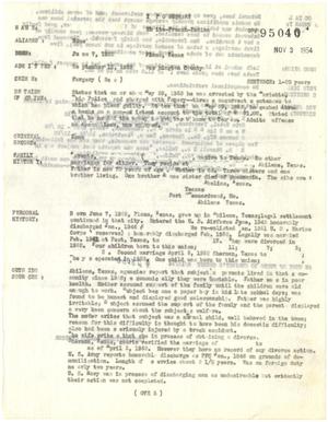 Primary view of object titled '[IPO SUMMARY for OP 95040 - November 3, 1954]'.
