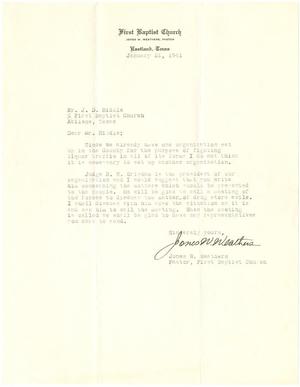 [Letter from Jones W. Weathers to J. D. Riddle - January 21, 1941]