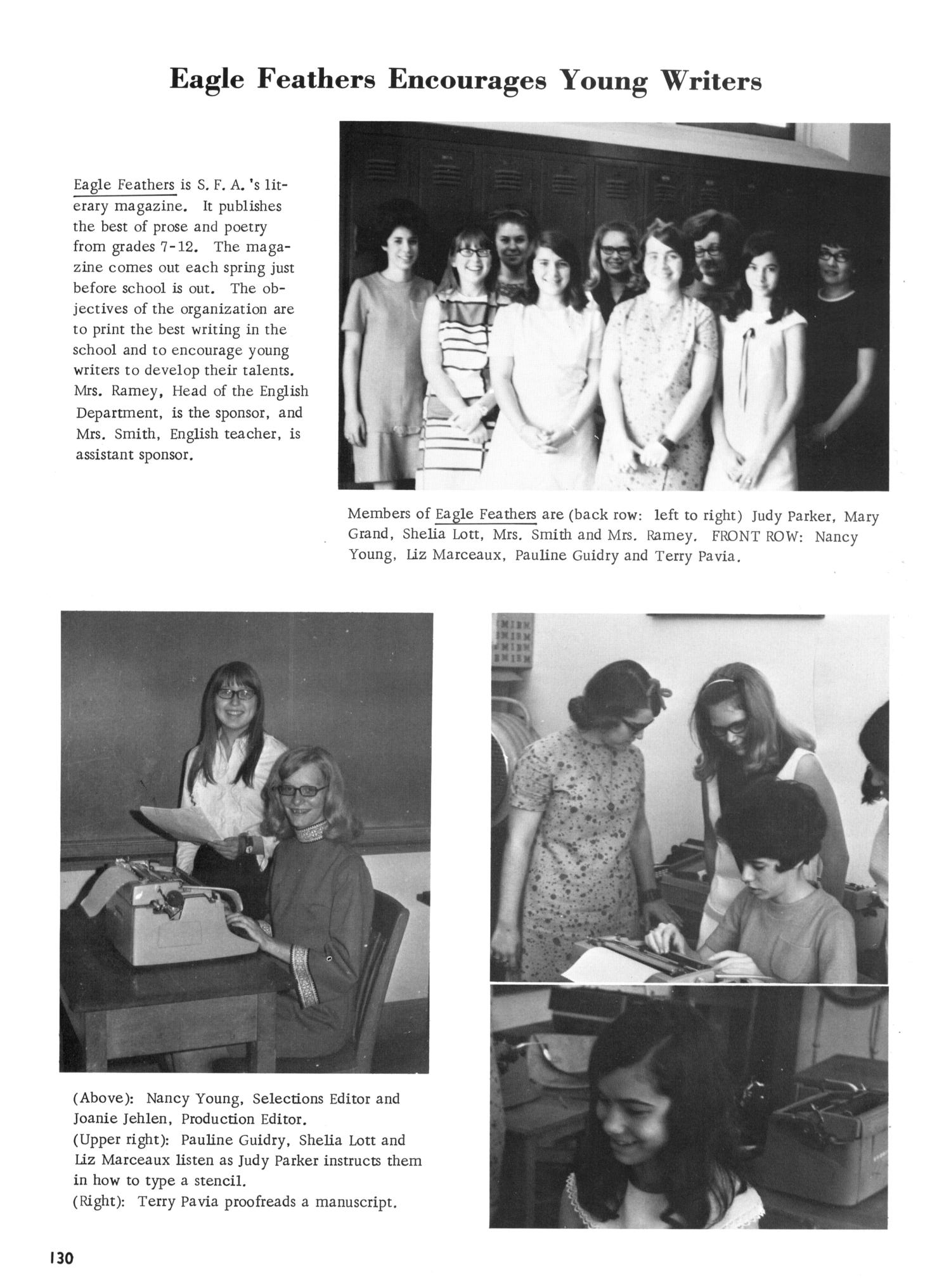 The Eagle, Yearbook of Stephen F. Austin High School, 1969 - Page 130 ...
