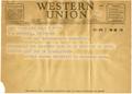 Primary view of [Telegram from Myrtle Hanson to T. N. Carswell from Myrtle Hanson - April 1, 1941]
