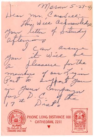 [Letter from Fred C. Smith to T. N. Carswell - May 27, 1941]