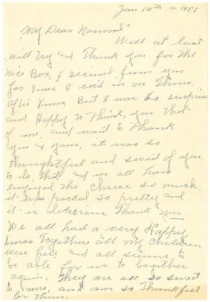 [Letter from Mackie to T. N. Carswell - January 16, 1951]