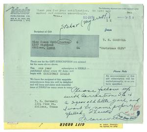 [Letter from Ideals Publishing Company to T. N. Carswell - December 28, 1954]