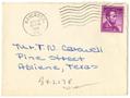 Thumbnail image of item number 3 in: '[Thank you card and envelope:  From Gloria Carswell to T. N. Carswell - June 12, 1961]'.