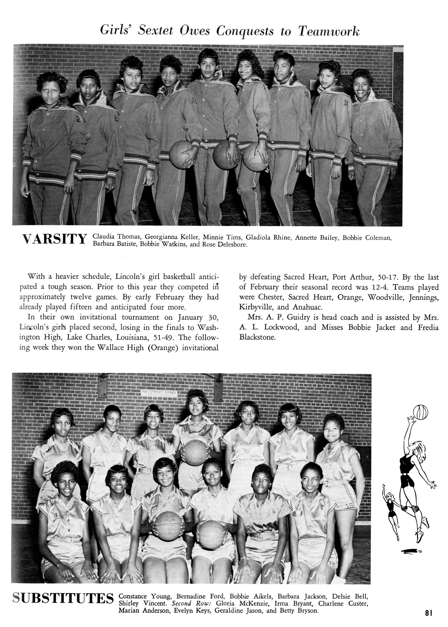 The Bumblebee Yearbook Of Lincoln High School 1960 Page 81 The Portal To Texas History
