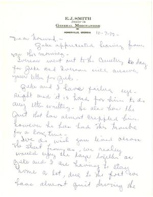 [Letter from Clifford and Zeke to T. N. Carswell - October 7, 1972]