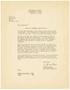 Letter: [Form letter from Charlie Maisel addressed to Commander - October 22,…