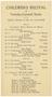 Text: [Program for Children's Recital presented by Townley-Carswell Studio]