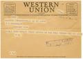 Text: [Telegram from A. N. Carswell to T. N. Carswell - May 17, 1945]