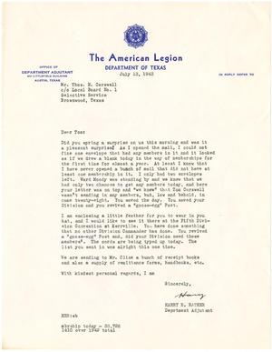 [Letter from Harry E. Rather to T. N. Carswell - July 13, 1943]
