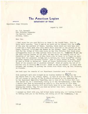 [Letter from Herman G. Nami to T. N. Carswell - August 6, 1943]