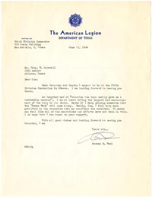 [Letter from Herman G. Nami to T. N. Carswell - June 13, 1944]
