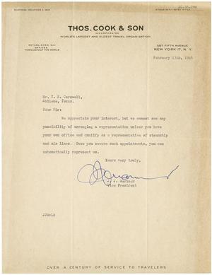 [Letter from J. J. Mariner to T. N. Carswell - February 13, 1946]