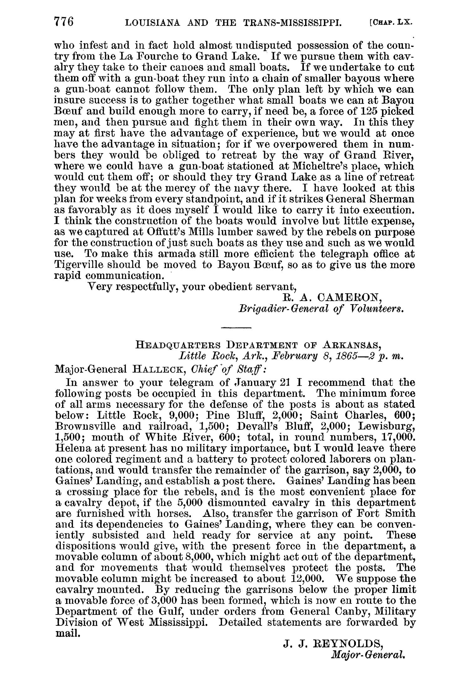 The War of the Rebellion: A Compilation of the Official Records of the Union And Confederate Armies. Series 1, Volume 48, In Two Parts. Part 1, Reports, Correspondence, etc.
                                                
                                                    776
                                                